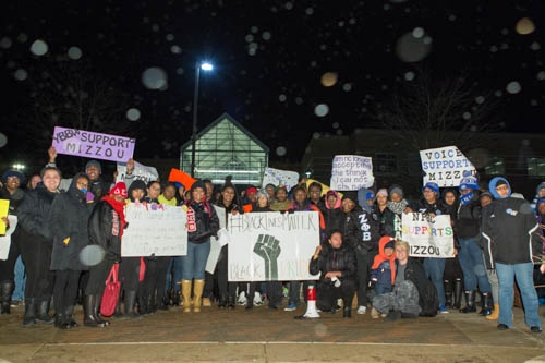 Student rally supports University of Missouri students